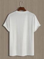 Men's Paris Letter Print T-Shirt - Creative Summer Loose Casual Round Neck Top | StepbyStepNow - StepByStepNow