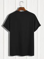 Men's Paris Letter Print T-Shirt - Creative Summer Loose Casual Round Neck Top | StepbyStepNow - StepByStepNow