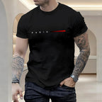 Men's Paris Letter Print T-Shirt - Creative Summer Loose Casual Round Neck Top | StepbyStepNow - StepByStepNow