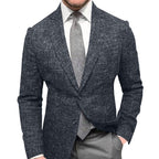 Men's Plaid Lapel Long Sleeve Suit Coat Men's Business Suit - StepByStepNow