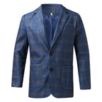 Men's Plaid Lapel Long Sleeve Suit Coat Men's Business Suit - StepByStepNow