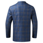 Men's Plaid Lapel Long Sleeve Suit Coat Men's Business Suit - StepByStepNow
