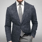 Men's Plaid Lapel Long Sleeve Suit Coat Men's Business Suit - StepByStepNow