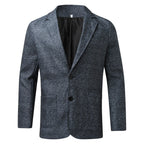 Men's Plaid Lapel Long Sleeve Suit Coat Men's Business Suit - StepByStepNow