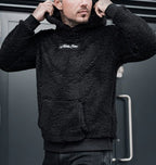 Men's Plush Hoodies Sweatshirt With Big Pocket Fashion Long - sleeved Pullover Hooded Top Solid Clothing - StepByStepNow