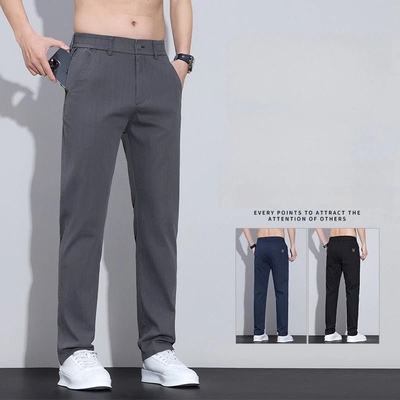 Men’s Premium Cotton Casual Pants – Slim Fit Korean Fashion Trousers - StepByStepNow