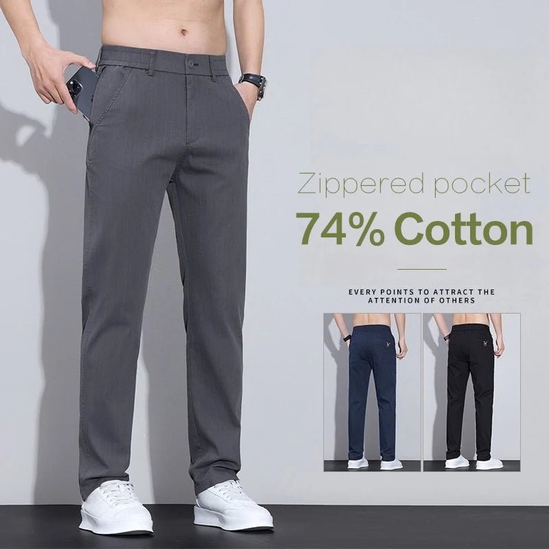 Men’s Premium Cotton Casual Pants – Slim Fit Korean Fashion Trousers - StepByStepNow