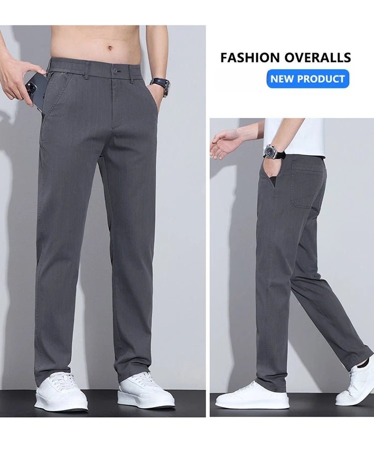 Men’s Premium Cotton Casual Pants – Slim Fit Korean Fashion Trousers - StepByStepNow