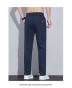 Men’s Premium Cotton Casual Pants – Slim Fit Korean Fashion Trousers - StepByStepNow