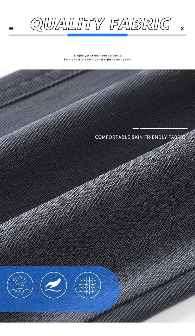 Men’s Premium Cotton Casual Pants – Slim Fit Korean Fashion Trousers - StepByStepNow