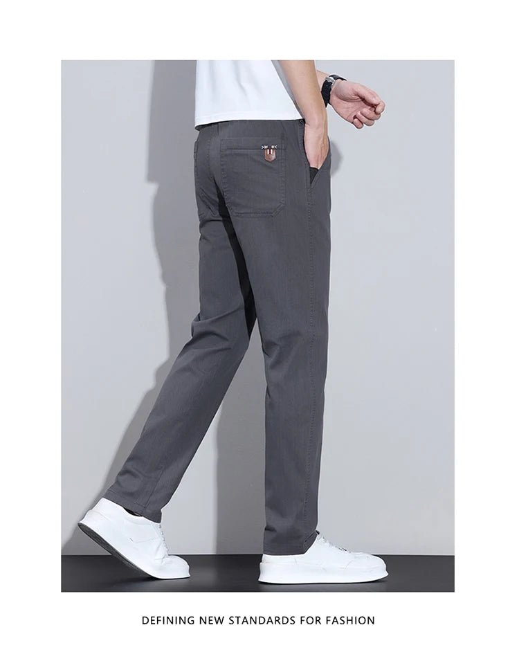 Men’s Premium Cotton Casual Pants – Slim Fit Korean Fashion Trousers - StepByStepNow