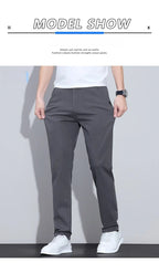 Men’s Premium Cotton Casual Pants – Slim Fit Korean Fashion Trousers - StepByStepNow