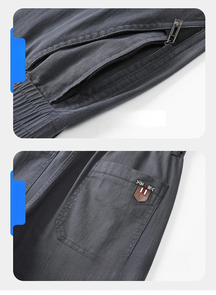 Men’s Premium Cotton Casual Pants – Slim Fit Korean Fashion Trousers - StepByStepNow