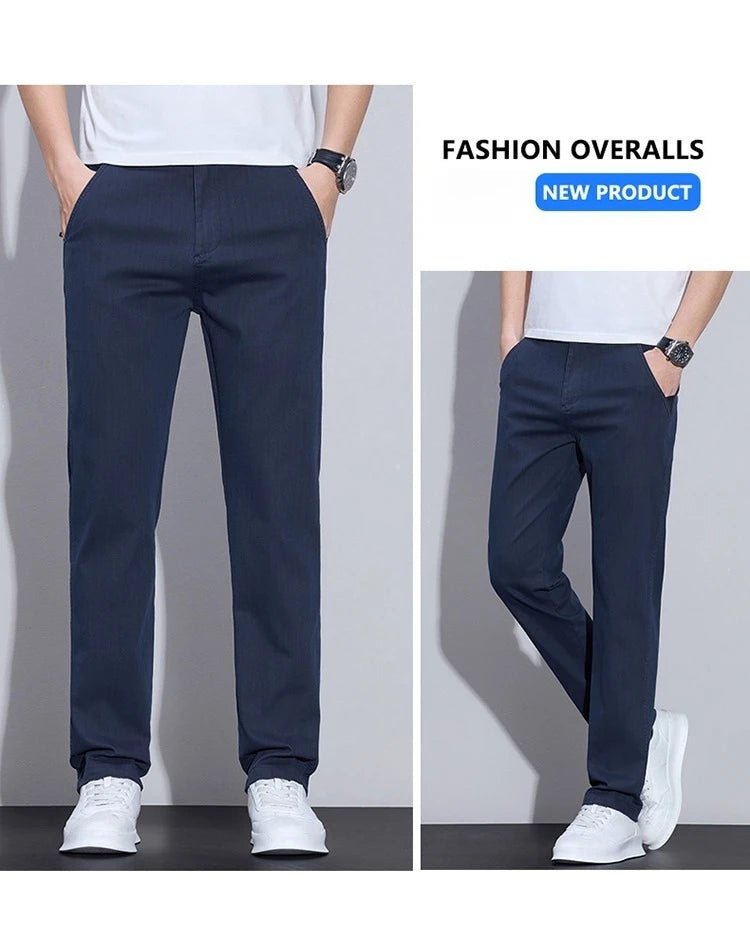 Men’s Premium Cotton Casual Pants – Slim Fit Korean Fashion Trousers - StepByStepNow