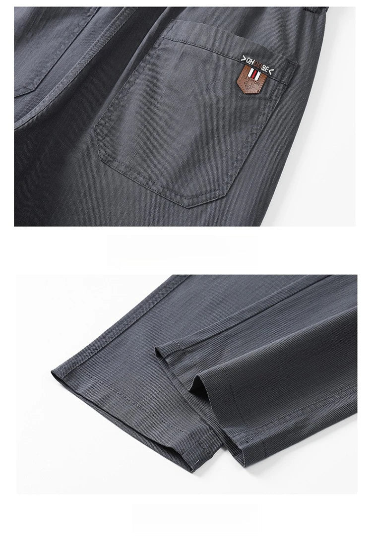 Men’s Premium Cotton Casual Pants – Slim Fit Korean Fashion Trousers - StepByStepNow