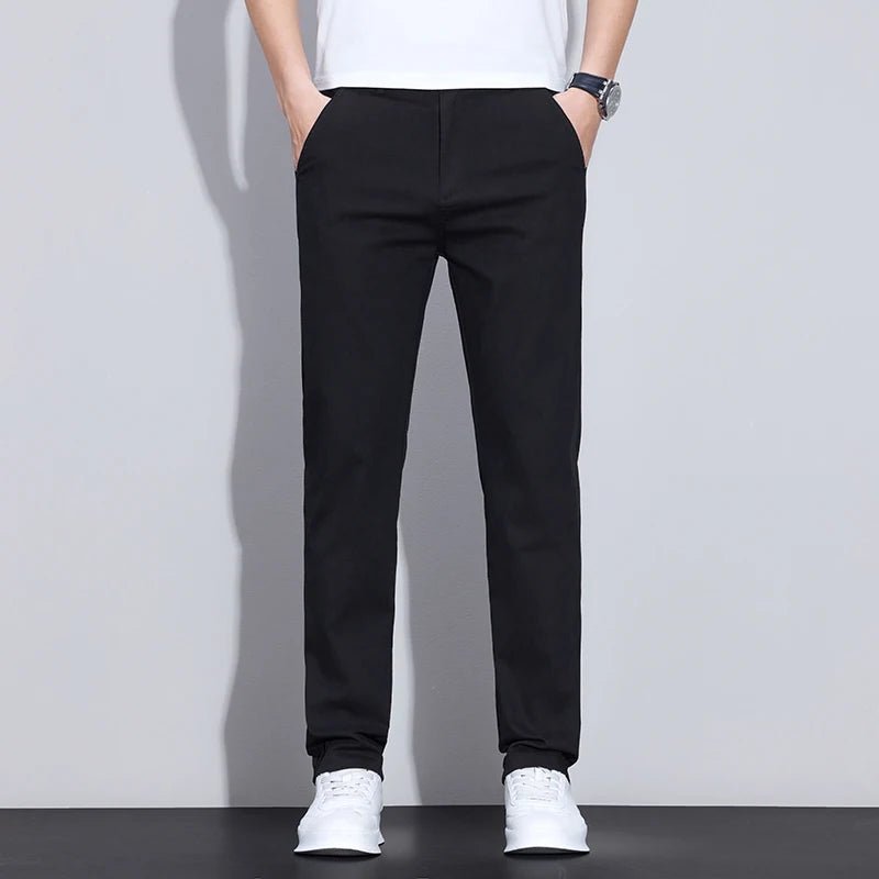 Men’s Premium Cotton Casual Pants – Slim Fit Korean Fashion Trousers - StepByStepNow
