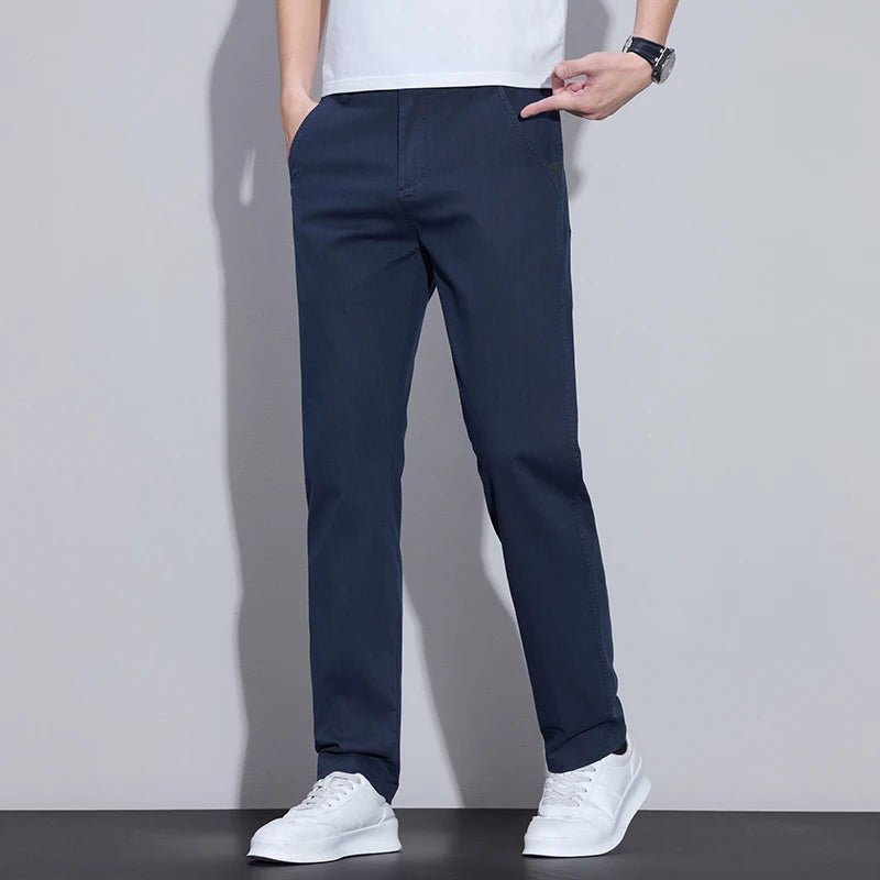 Men’s Premium Cotton Casual Pants – Slim Fit Korean Fashion Trousers - StepByStepNow
