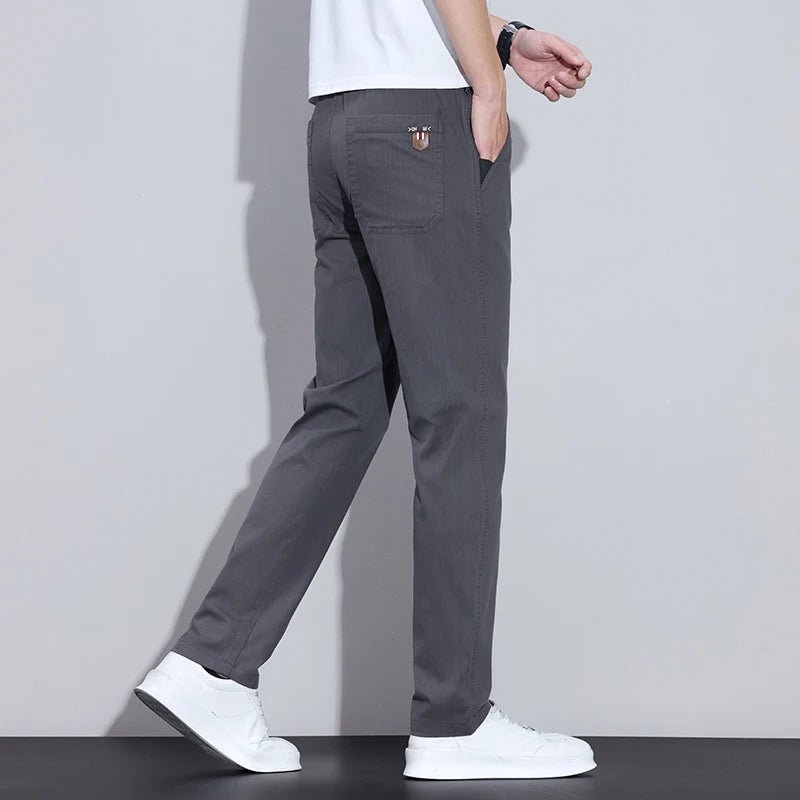 Men’s Premium Cotton Casual Pants – Slim Fit Korean Fashion Trousers - StepByStepNow
