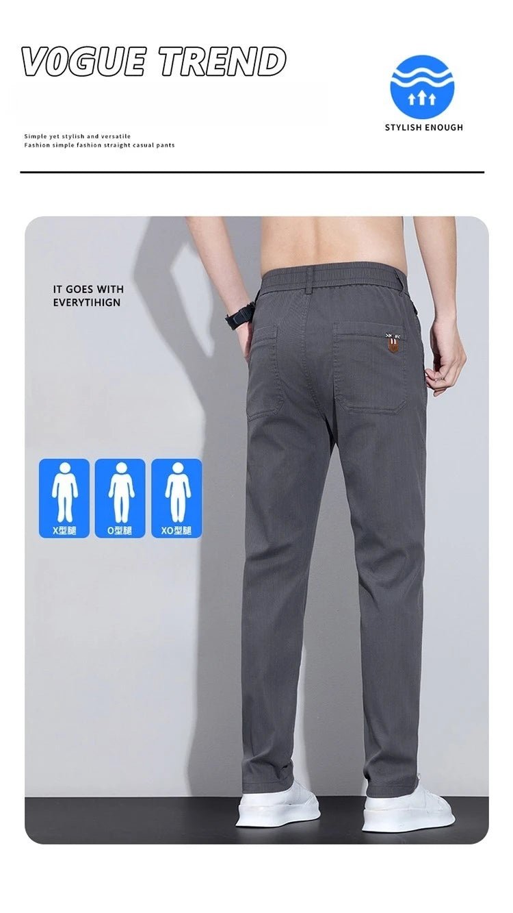 Men’s Premium Cotton Casual Pants – Slim Fit Korean Fashion Trousers - StepByStepNow