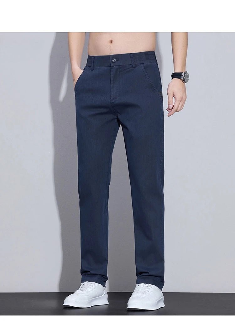 Men’s Premium Cotton Casual Pants – Slim Fit Korean Fashion Trousers - StepByStepNow