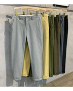 Men’s Premium Cotton Stretch Trousers – Classic Business - Casual Fashion - StepByStepNow