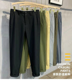 Men’s Premium Cotton Stretch Trousers – Classic Business - Casual Fashion - StepByStepNow