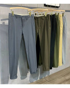Men’s Premium Cotton Stretch Trousers – Classic Business - Casual Fashion - StepByStepNow