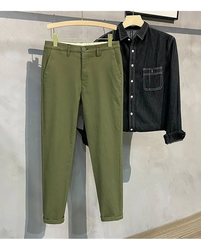 Men’s Premium Cotton Stretch Trousers – Classic Business - Casual Fashion - StepByStepNow
