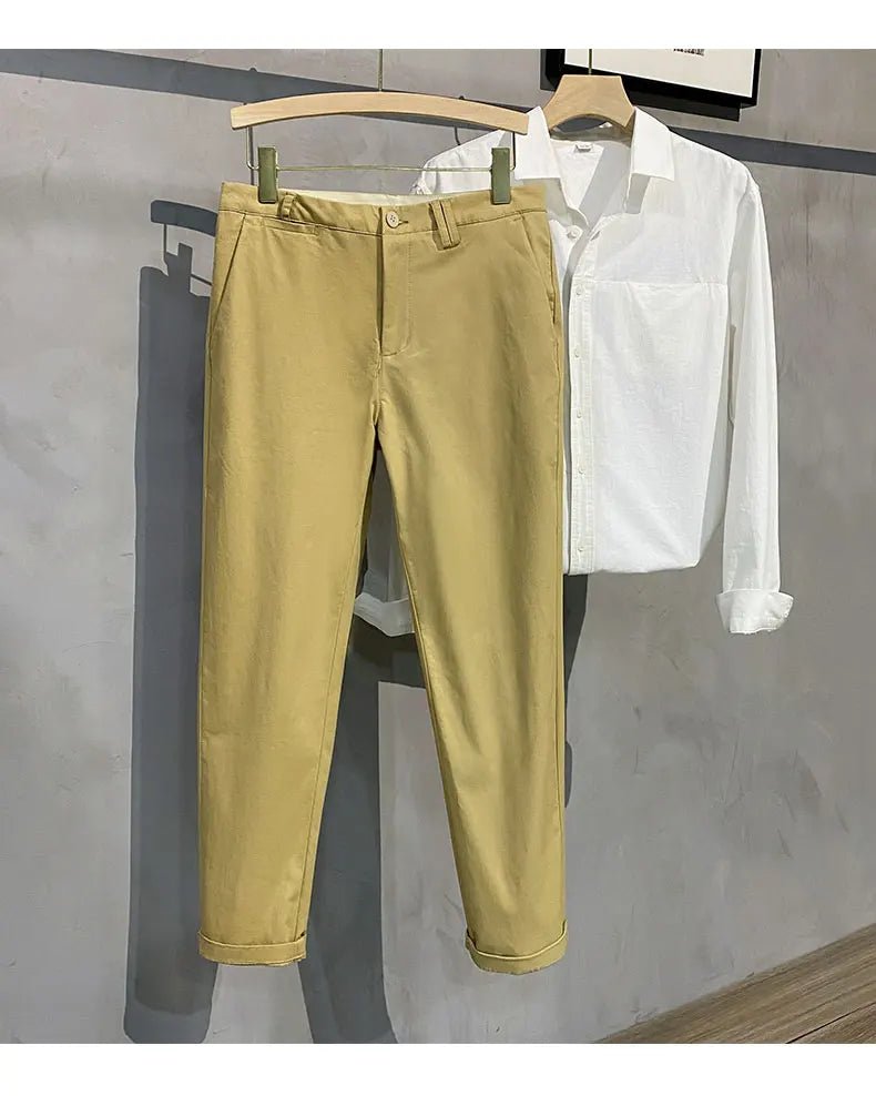 Men’s Premium Cotton Stretch Trousers – Classic Business - Casual Fashion - StepByStepNow