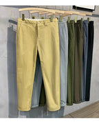Men’s Premium Cotton Stretch Trousers – Classic Business - Casual Fashion - StepByStepNow