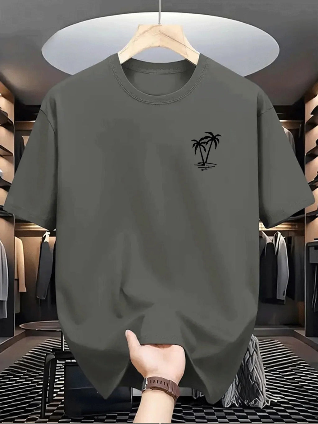 Men's Pure Cotton Casual T-Shirt - Breathable O - Neck Short Sleeve Shopping Tee - StepByStepNow