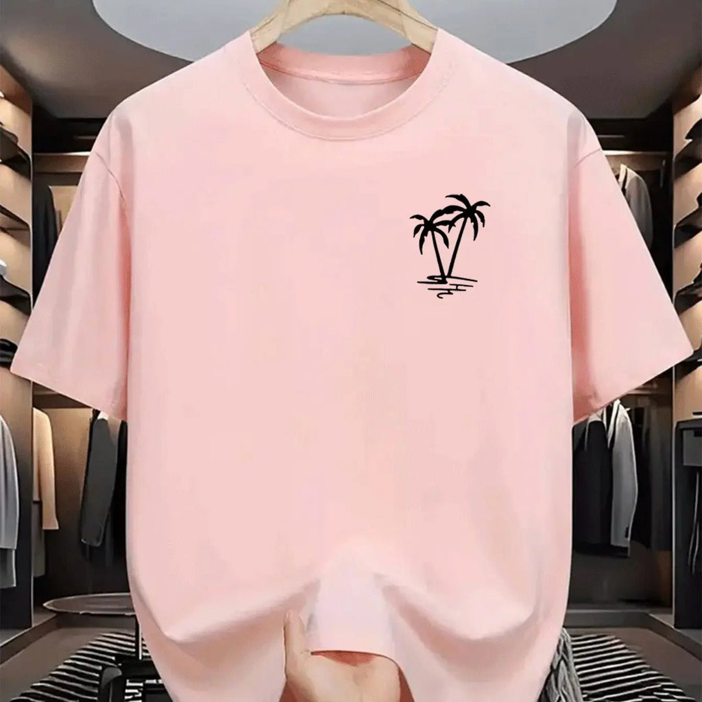 Men's Pure Cotton Casual T-Shirt - Breathable O - Neck Short Sleeve Shopping Tee - StepByStepNow