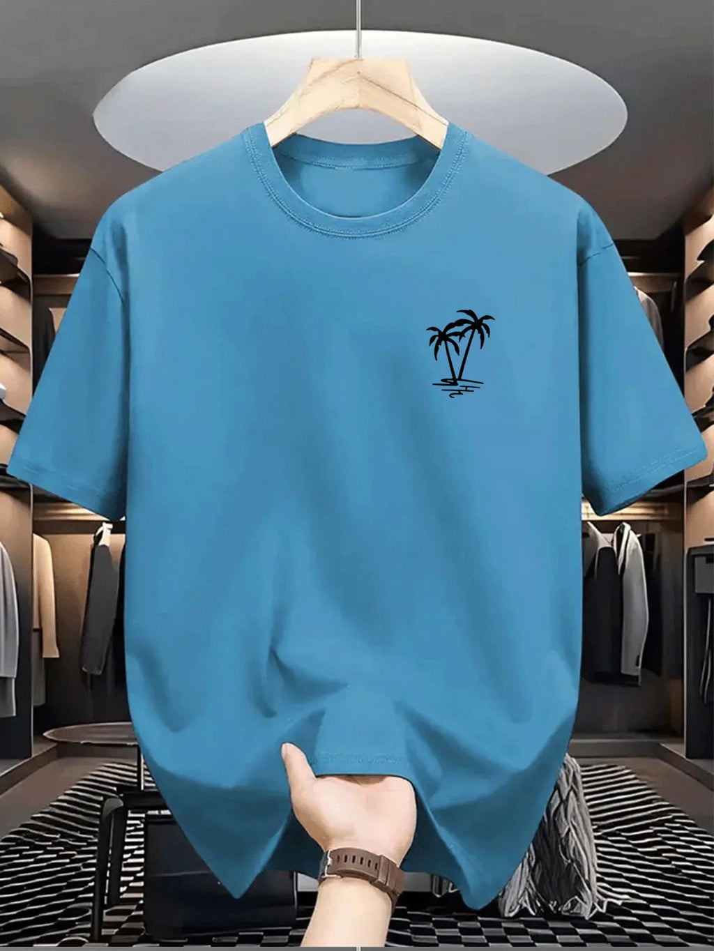 Men's Pure Cotton Casual T-Shirt - Breathable O - Neck Short Sleeve Shopping Tee - StepByStepNow