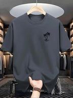 Men's Pure Cotton Casual T-Shirt - Breathable O - Neck Short Sleeve Shopping Tee - StepByStepNow