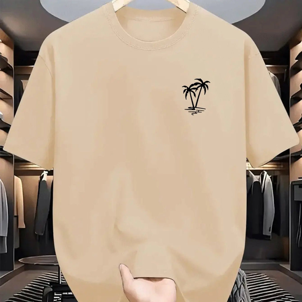 Men's Pure Cotton Casual T-Shirt - Breathable O - Neck Short Sleeve Shopping Tee - StepByStepNow