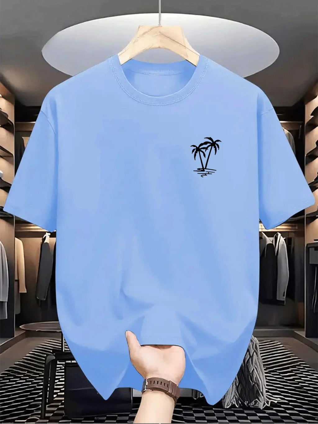 Men's Pure Cotton Casual T-Shirt - Breathable O - Neck Short Sleeve Shopping Tee - StepByStepNow