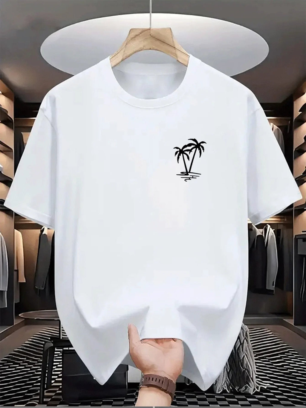 Men's Pure Cotton Casual T-Shirt - Breathable O - Neck Short Sleeve Shopping Tee - StepByStepNow