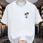 Men's Pure Cotton Casual T-Shirt - Breathable O - Neck Short Sleeve Shopping Tee - StepByStepNow