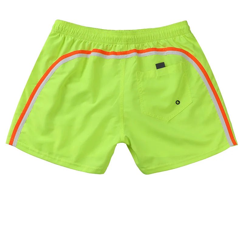 Mens Quick Dry Three Quarter Length Beach Shorts Casual Swim Board Shorts With Inner Lining Summer Vacation Bottoms - StepByStepNow