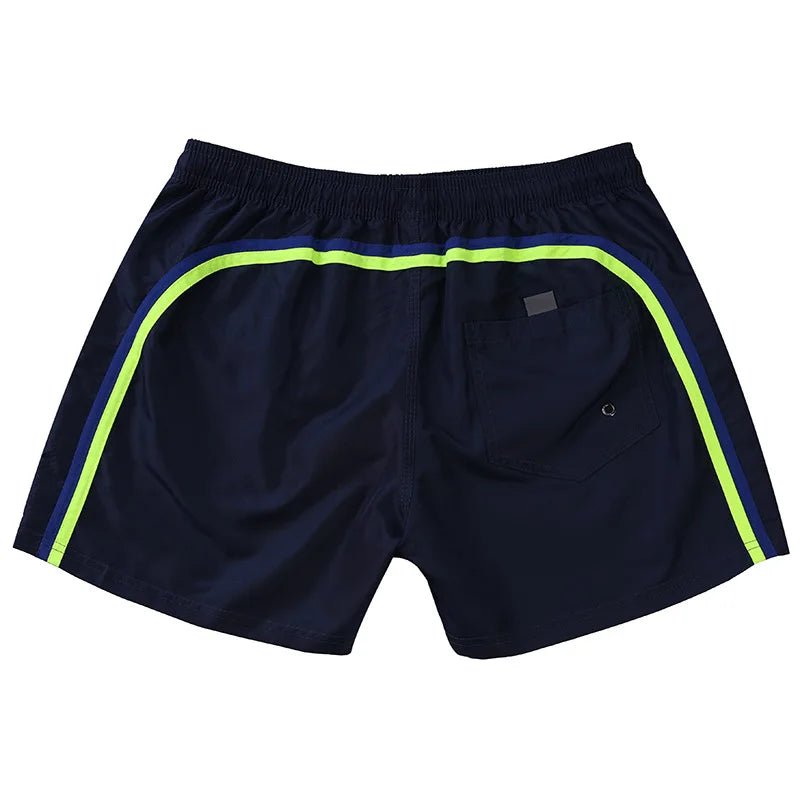 Mens Quick Dry Three Quarter Length Beach Shorts Casual Swim Board Shorts With Inner Lining Summer Vacation Bottoms - StepByStepNow