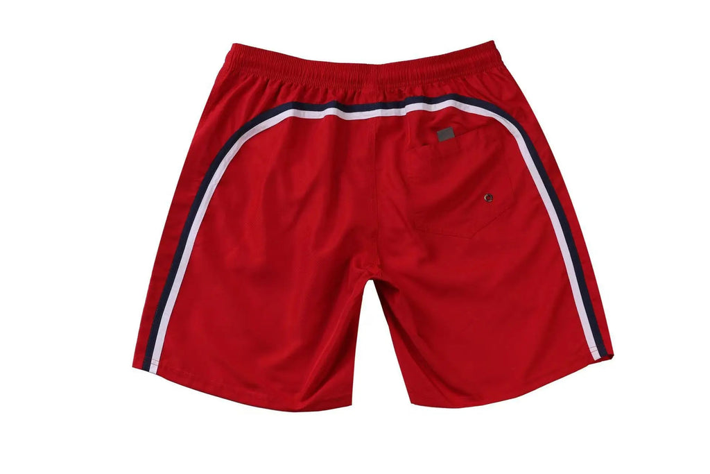 Mens Quick Dry Three Quarter Length Beach Shorts Casual Swim Board Shorts With Inner Lining Summer Vacation Bottoms - StepByStepNow