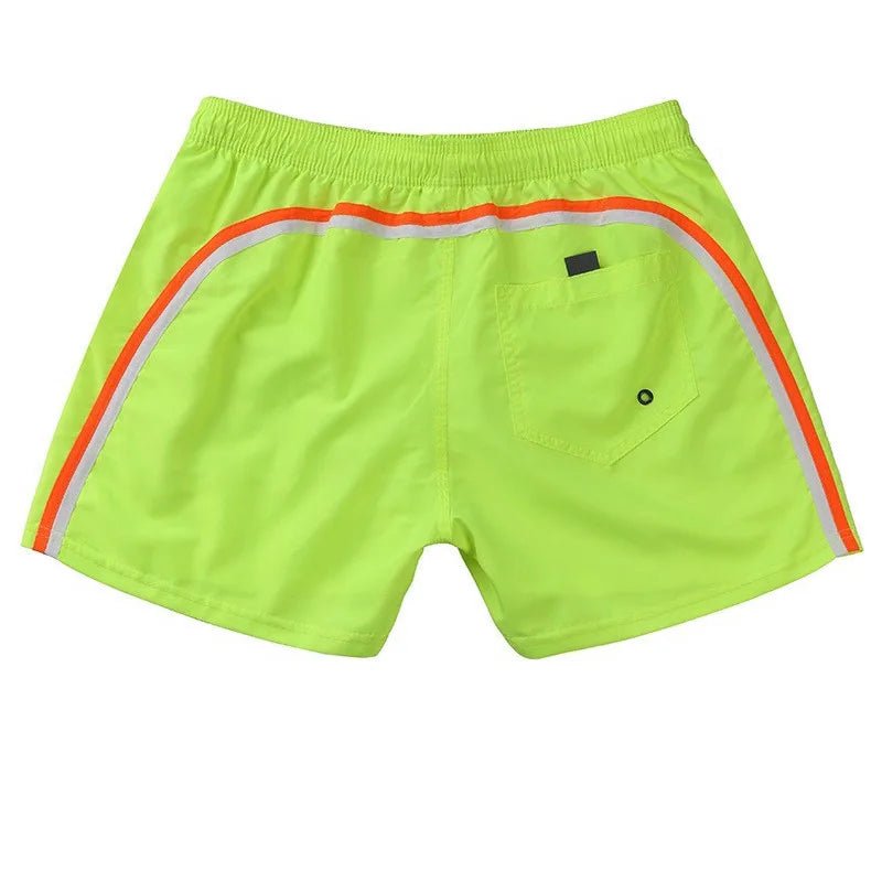 Mens Quick Dry Three Quarter Length Beach Shorts Casual Swim Board Shorts With Inner Lining Summer Vacation Bottoms - StepByStepNow