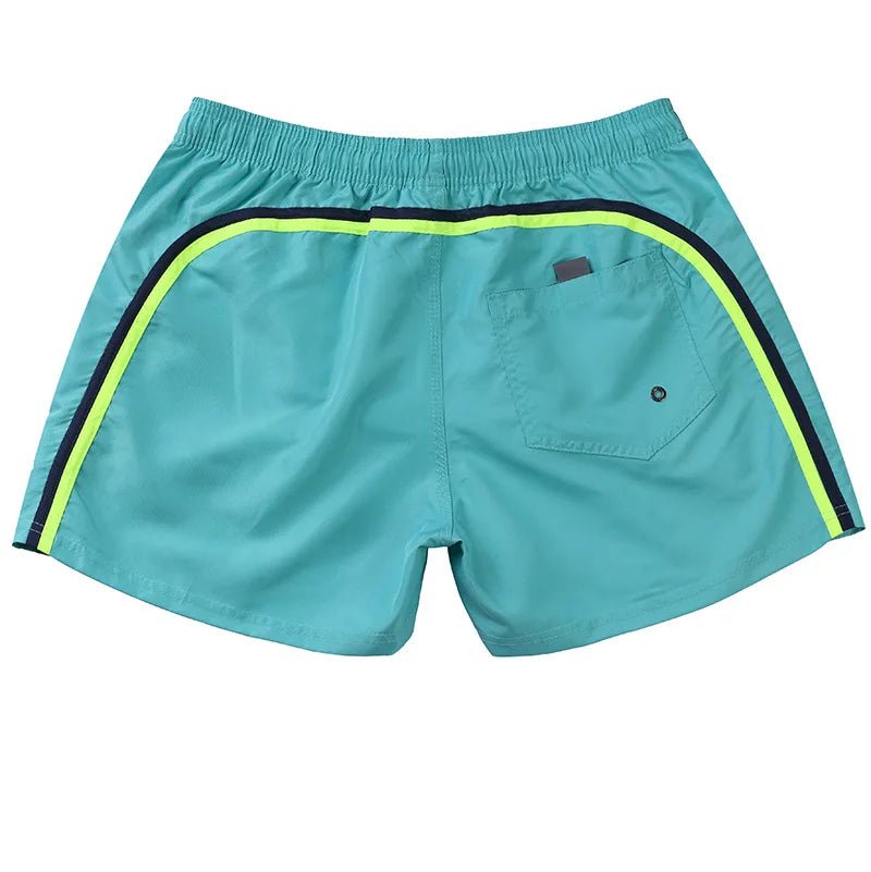Mens Quick Dry Three Quarter Length Beach Shorts Casual Swim Board Shorts With Inner Lining Summer Vacation Bottoms - StepByStepNow