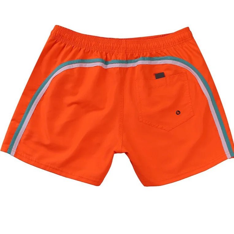 Mens Quick Dry Three Quarter Length Beach Shorts Casual Swim Board Shorts With Inner Lining Summer Vacation Bottoms - StepByStepNow