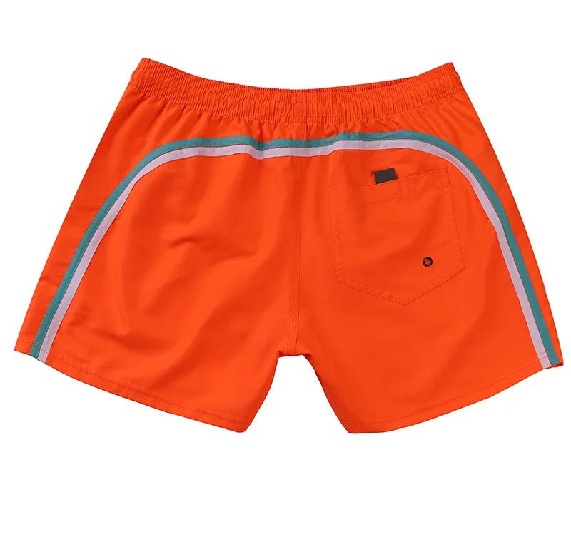 Mens Quick Dry Three Quarter Length Beach Shorts Casual Swim Board Shorts With Inner Lining Summer Vacation Bottoms - StepByStepNow