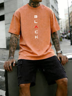 Men’s Retro Sportswear Set – Soft Cotton Letter Print T-Shirt & Casual Shorts Co - ord - StepByStepNow
