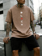 Men’s Retro Sportswear Set – Soft Cotton Letter Print T-Shirt & Casual Shorts Co - ord - StepByStepNow
