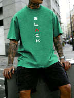 Men’s Retro Sportswear Set – Soft Cotton Letter Print T-Shirt & Casual Shorts Co - ord - StepByStepNow