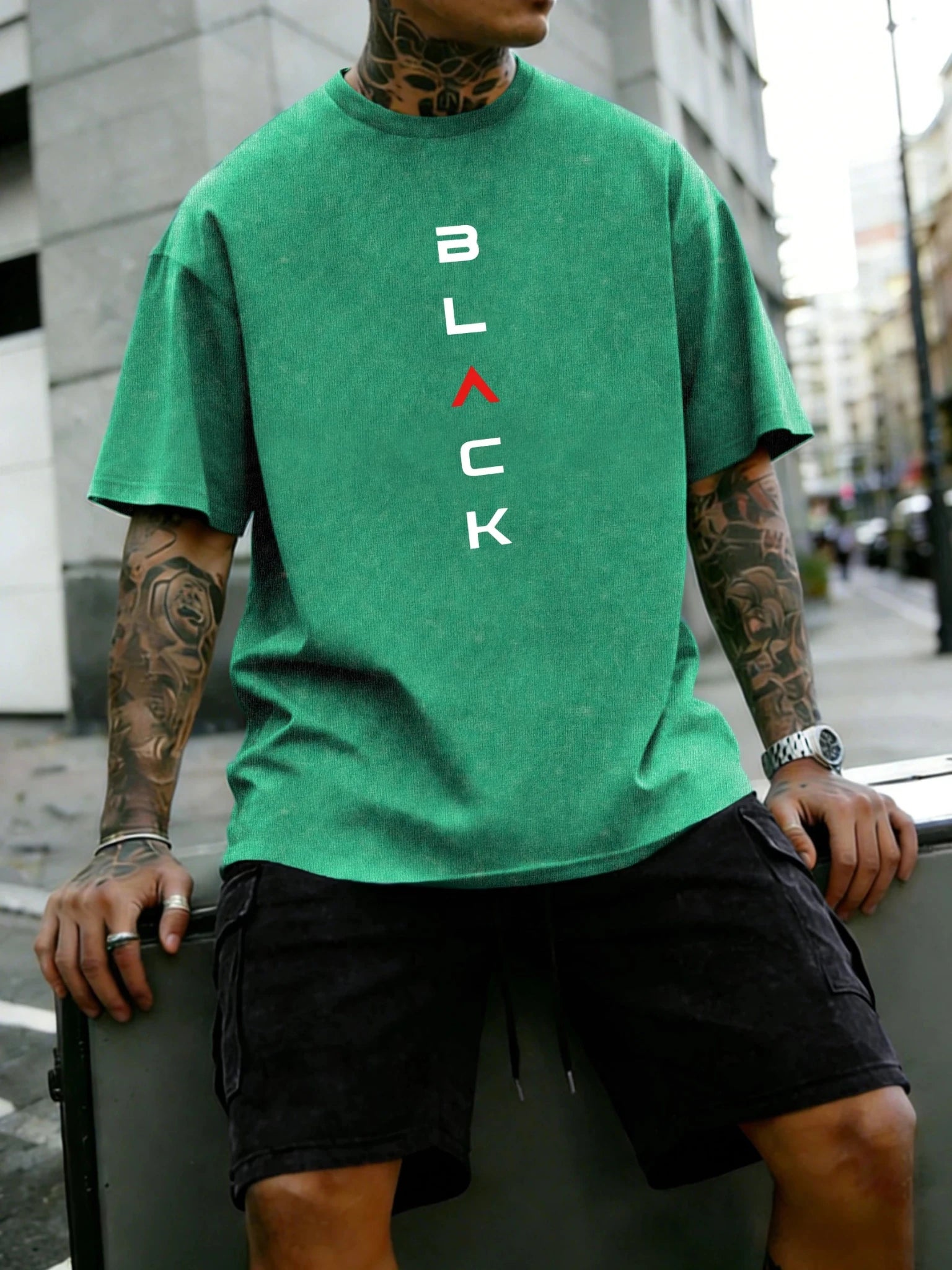Men’s Retro Sportswear Set – Soft Cotton Letter Print T-Shirt & Casual Shorts Co - ord - StepByStepNow