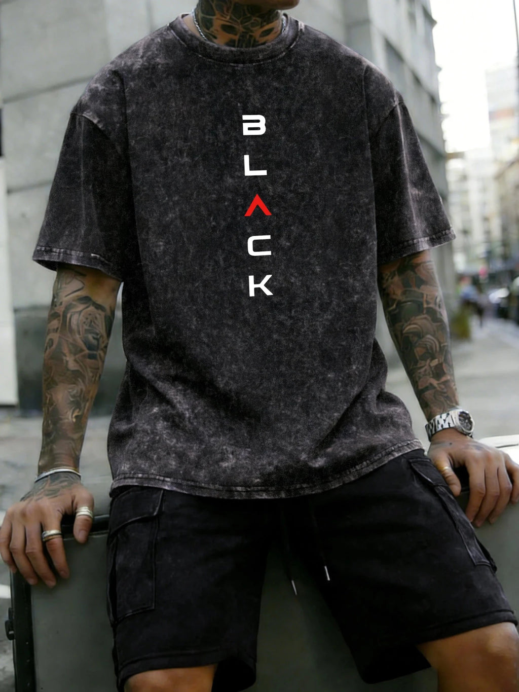 Men’s Retro Sportswear Set – Soft Cotton Letter Print T-Shirt & Casual Shorts Co - ord - StepByStepNow